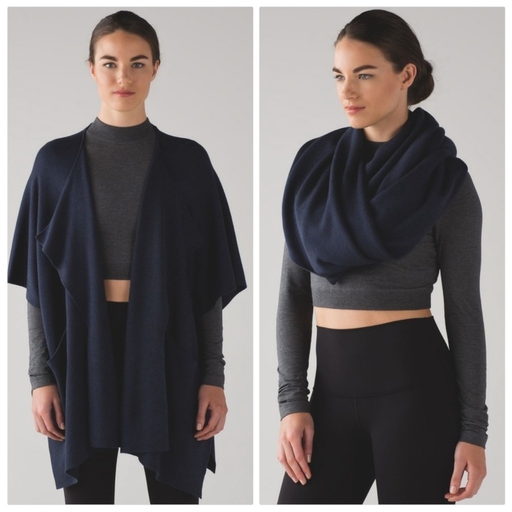 Lululemon After Asana Wrap Heathered Inkwell - Picture 2 of 12